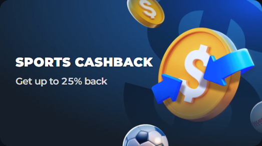 bonus-4 Sports cashback 25 percent with golden coin